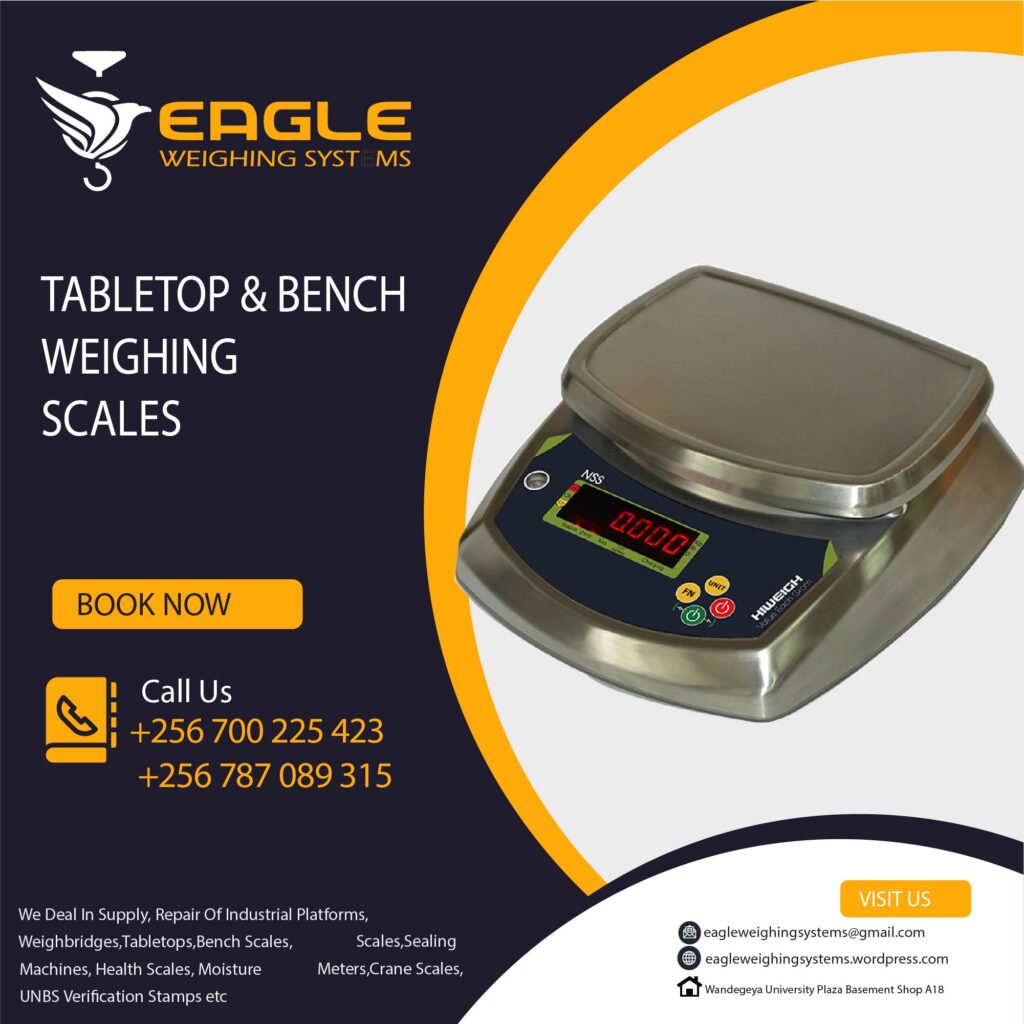 Stainless Tabletop weighing scales.