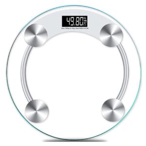 Monitor your body weight safely and stylishly with our transparent glass scale