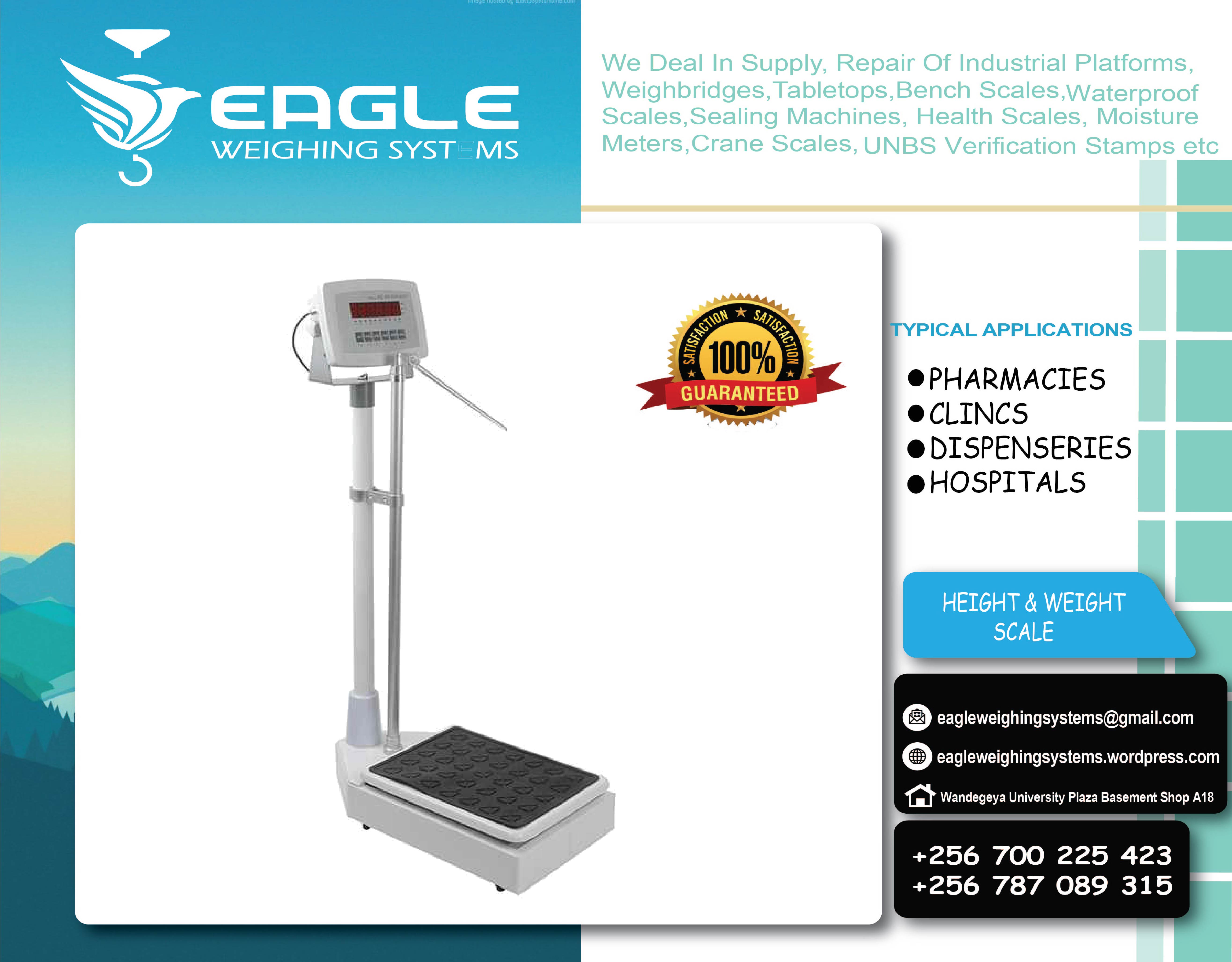 Electronic Height And Weight Scales.