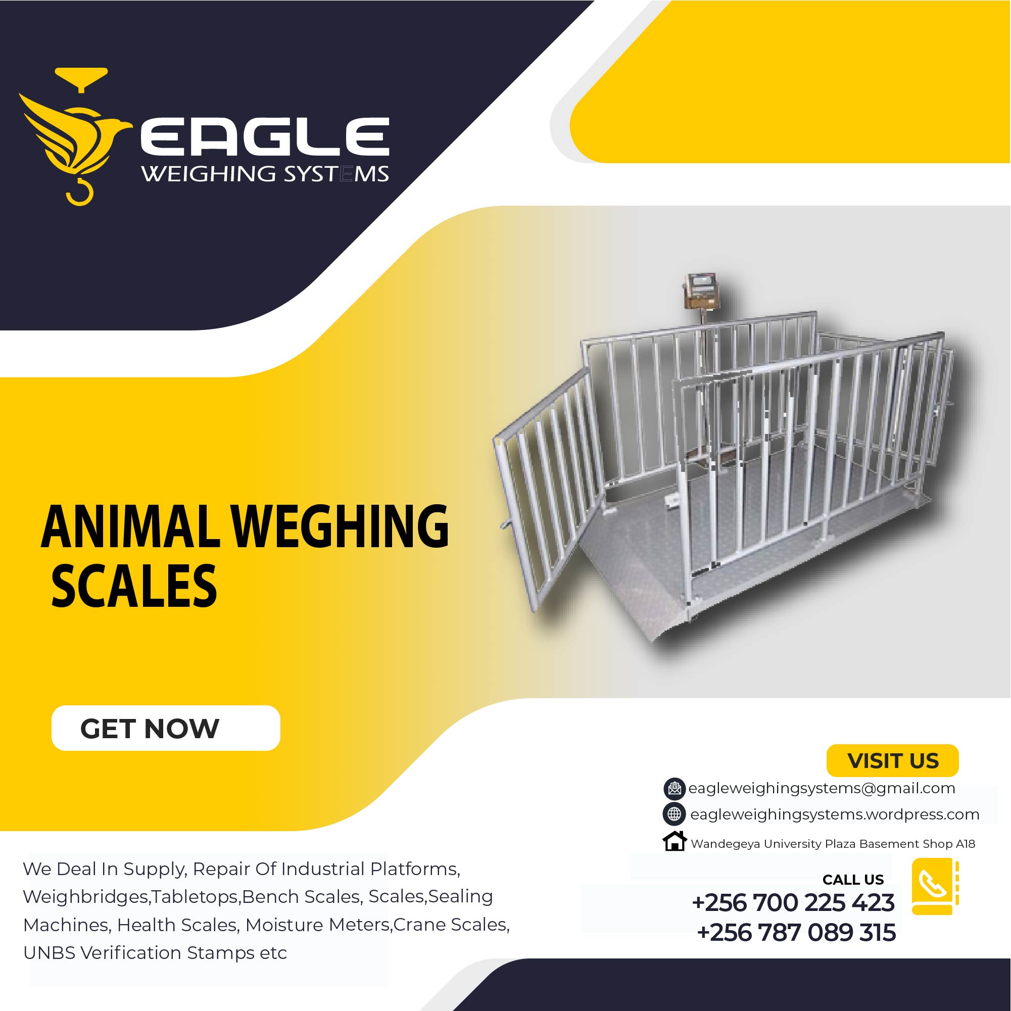 Electronic animal type iron cast platform cattle weighing scales in ...