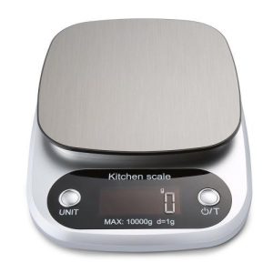 Alloy High Precision Digital Jewelry Scale Mini Pocket Kitchen Electronic Scales Weigh Balance With LCD Show - 10kg 1g - Silver